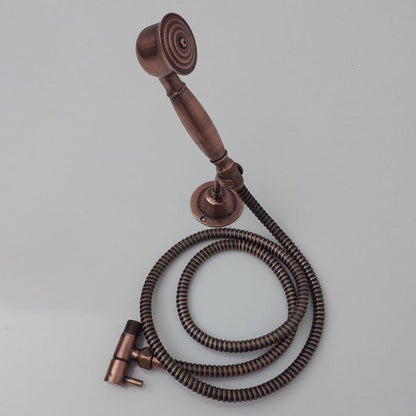Antique Copper Handheld Shower System with Integrated Diverter