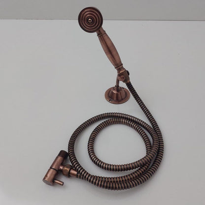 Antique Copper Handheld Shower System with Integrated Diverter