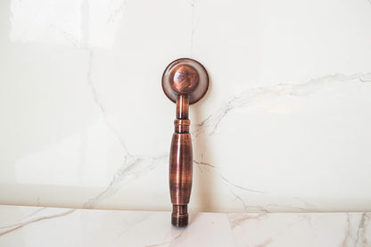 Timeless Duet: Handcrafted Antique Brass &amp; Copper Shower Wands