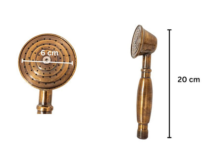 Timeless Duet: Handcrafted Antique Brass &amp; Copper Shower Wands