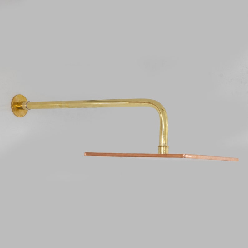 Luxury Copper Rainfall Shower Head with Brass Wall Arm