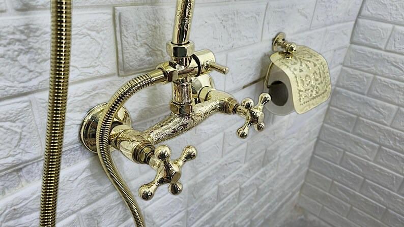 Artisan Moroccan Copper Bathroom Suite