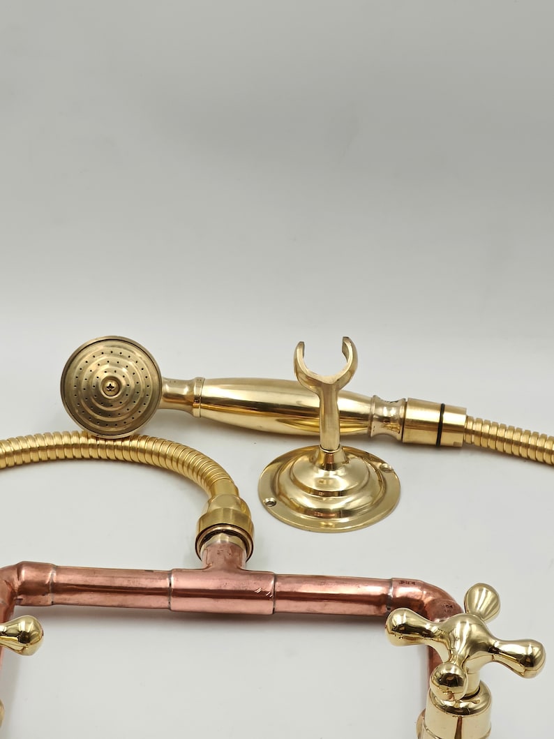 Industrial Brass &amp; Copper Exposed Shower System