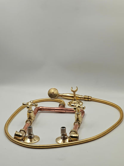 Industrial Brass &amp; Copper Exposed Shower System