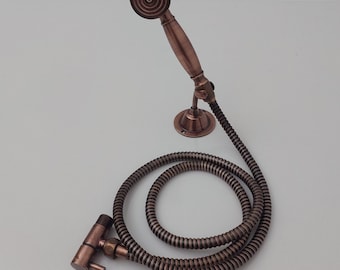 Rustic Antique Copper Gooseneck Wall-Mount Faucet
