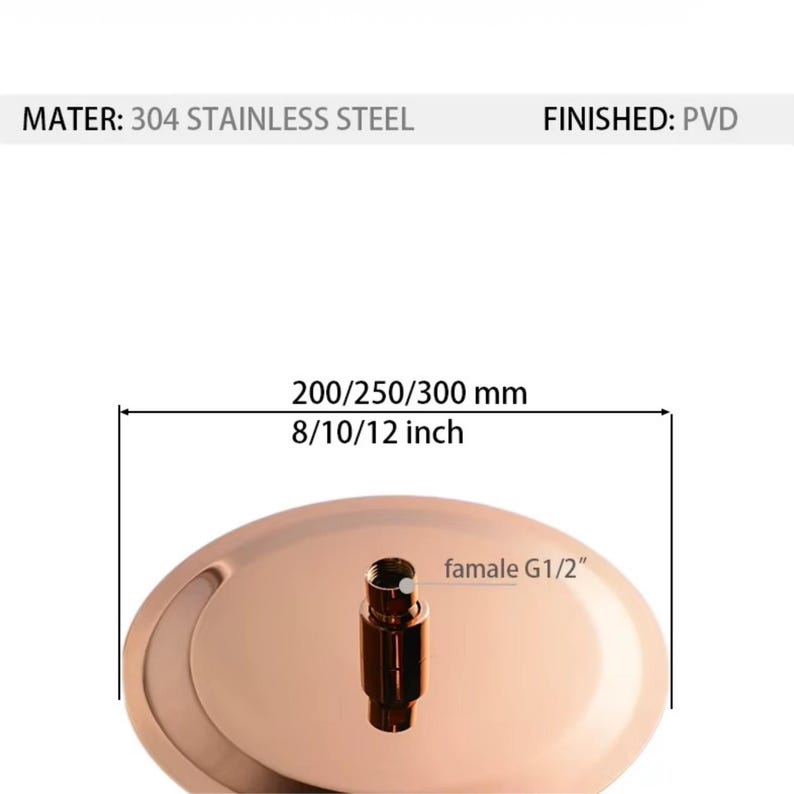 Luxury Copper Rainfall Shower Head