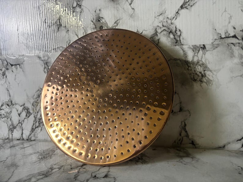 Luxury Hammered Copper Rainfall Shower Head