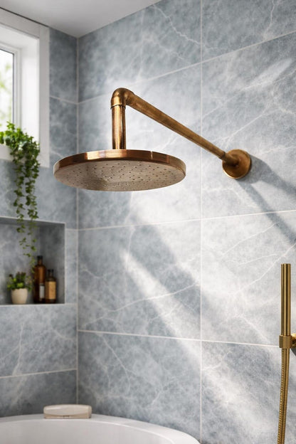 Luxury Hammered Copper Rainfall Shower Head