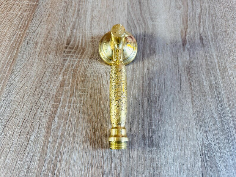 Luxury Engraved Brass Handheld Shower Head
