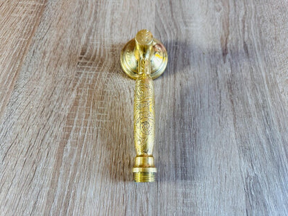 Luxury Engraved Brass Handheld Shower Head