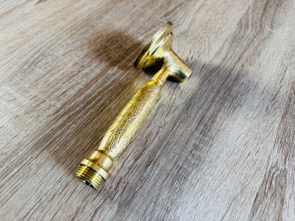 Luxury Engraved Brass Handheld Shower Head