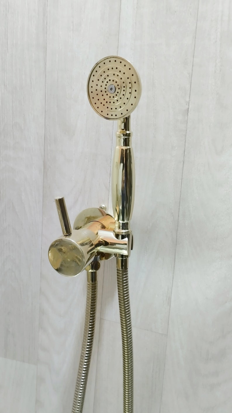 Elite Polished Brass Integrated Shower Mixer