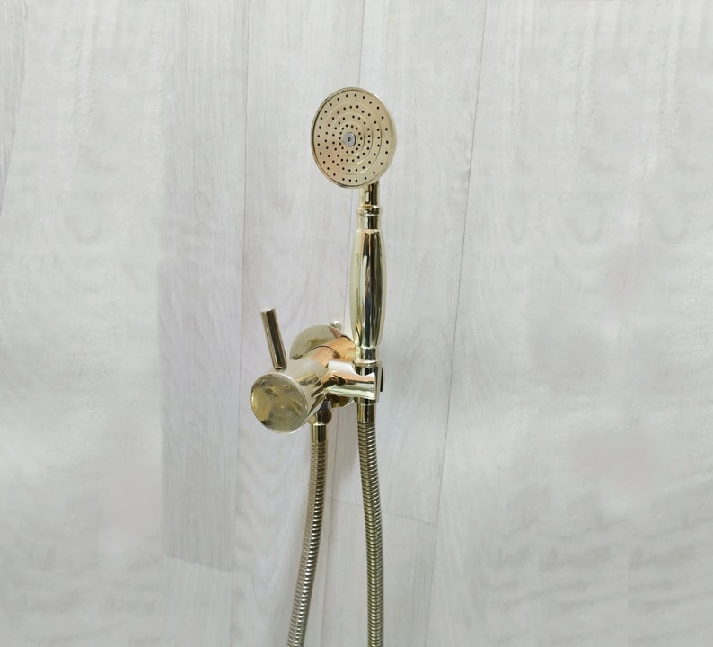 Elite Polished Brass Integrated Shower Mixer
