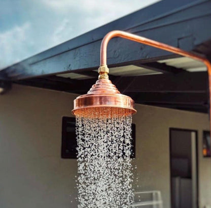 Hammered Copper Rain Shower Head
