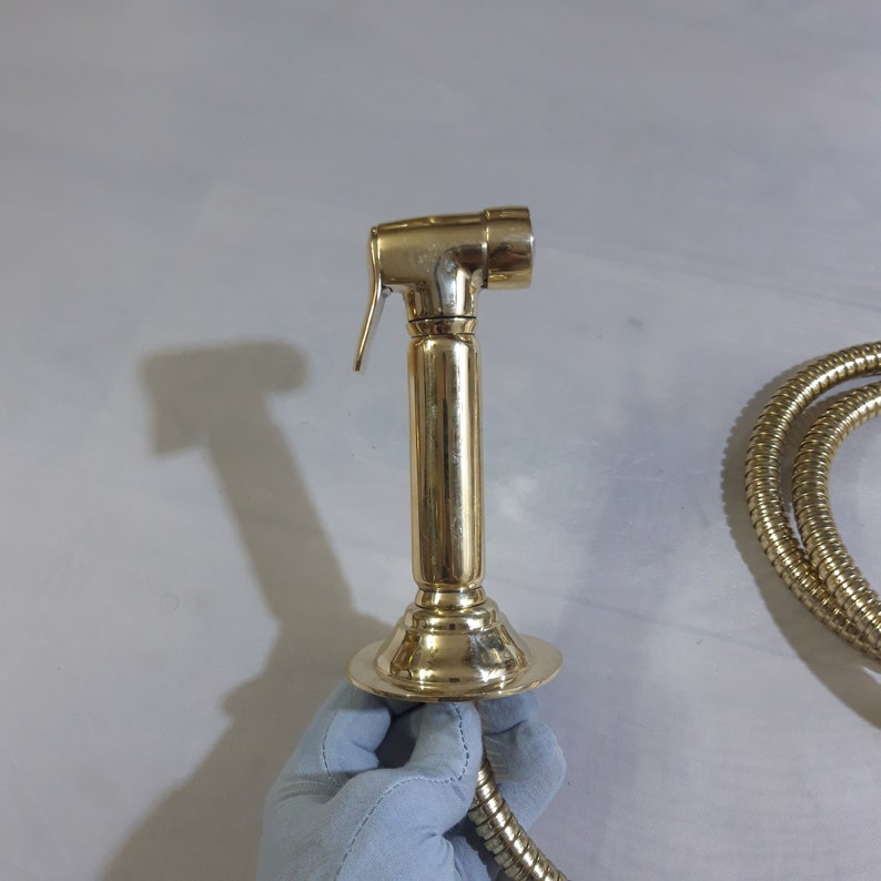 Tall Unlacquered Brass Basin Mixer