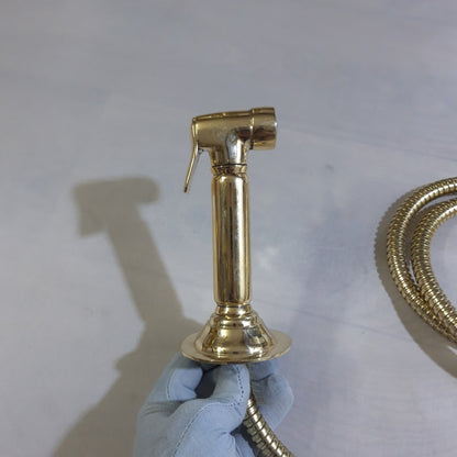 Tall Unlacquered Brass Basin Mixer
