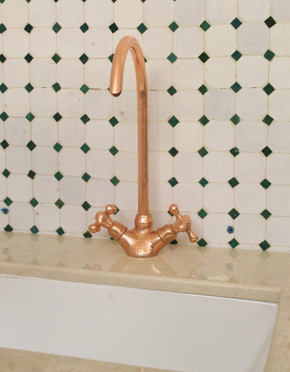 Polished Brass Kitchen Bridge Faucet