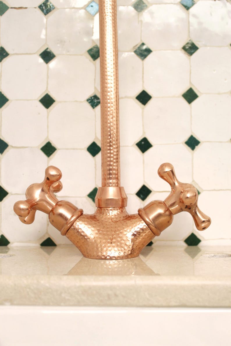 Polished Brass Kitchen Bridge Faucet