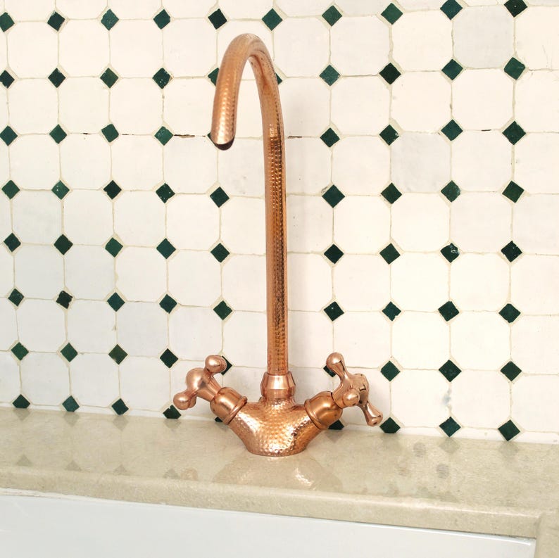 Polished Brass Kitchen Bridge Faucet