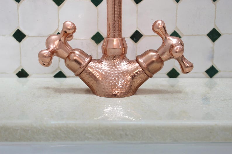 Polished Brass Kitchen Bridge Faucet