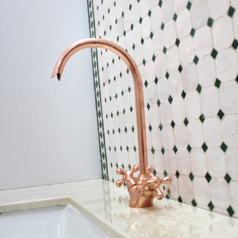 Polished Brass Kitchen Bridge Faucet