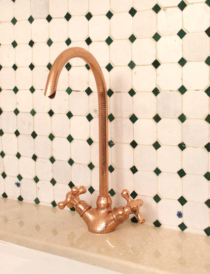 Polished Brass Kitchen Bridge Faucet