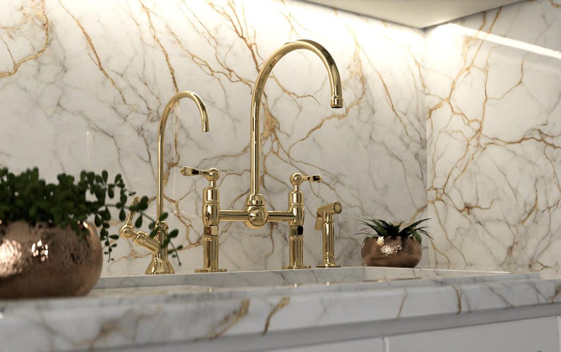 Unlacquered Brass Kitchen Faucet