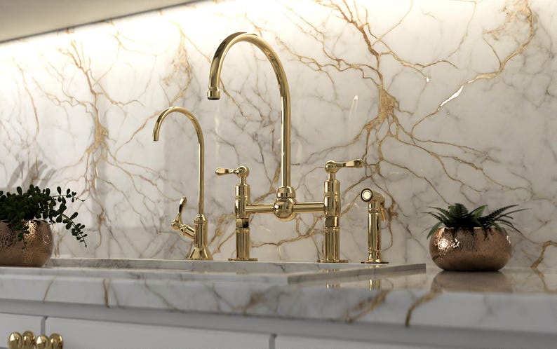 Unlacquered Brass Kitchen Faucet